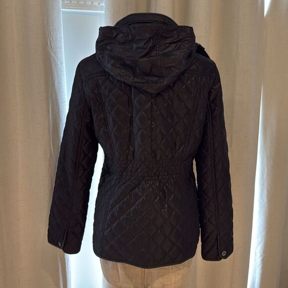 Michael Kors Quilted Black Jacket with Hood Size L - Picture 6 of 11